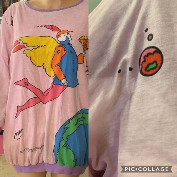 Peter Max Art Show Reversible Sweatshirt Vintage - Picture 3 of 8